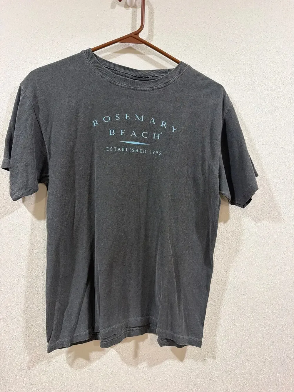 charcoal gray short-sleeve rosemary beach shirt
